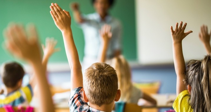 kids raising hand